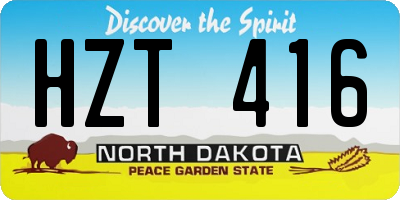ND license plate HZT416