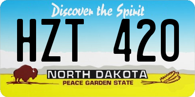 ND license plate HZT420