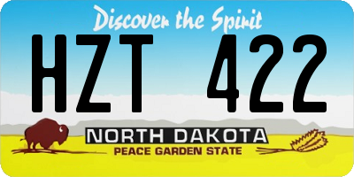 ND license plate HZT422