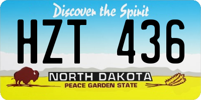 ND license plate HZT436