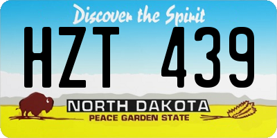 ND license plate HZT439
