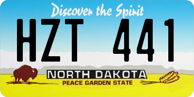 ND license plate HZT441