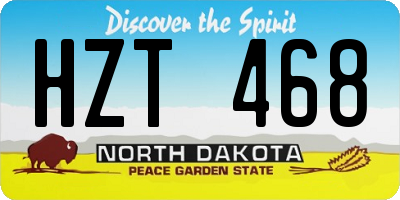 ND license plate HZT468