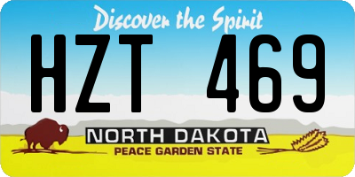 ND license plate HZT469