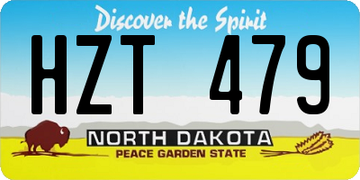 ND license plate HZT479