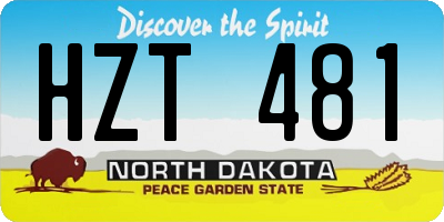 ND license plate HZT481