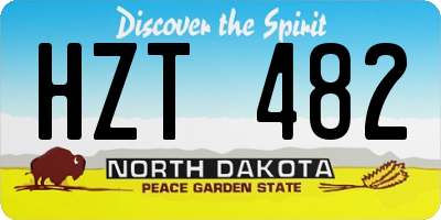 ND license plate HZT482