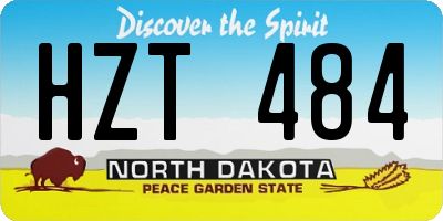 ND license plate HZT484