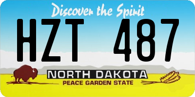 ND license plate HZT487