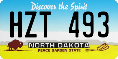 ND license plate HZT493