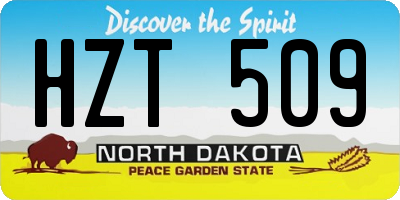 ND license plate HZT509