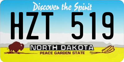 ND license plate HZT519