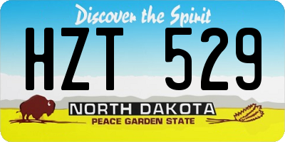 ND license plate HZT529