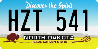 ND license plate HZT541