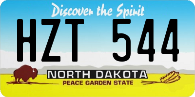 ND license plate HZT544