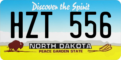 ND license plate HZT556