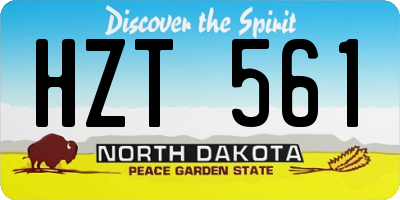 ND license plate HZT561