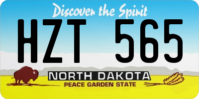 ND license plate HZT565