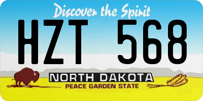 ND license plate HZT568
