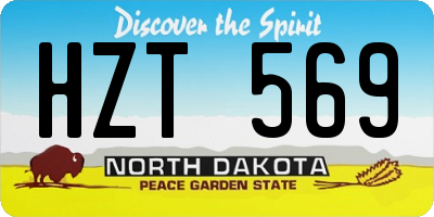 ND license plate HZT569
