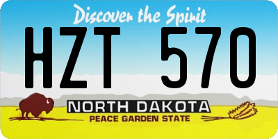 ND license plate HZT570