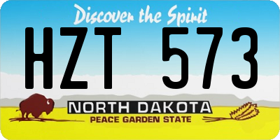 ND license plate HZT573
