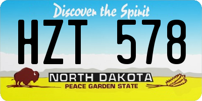 ND license plate HZT578
