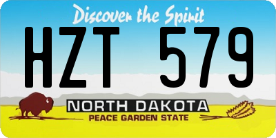 ND license plate HZT579
