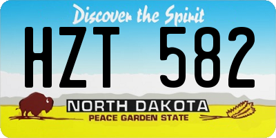 ND license plate HZT582