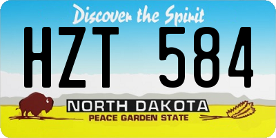 ND license plate HZT584