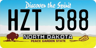 ND license plate HZT588