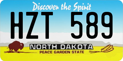 ND license plate HZT589