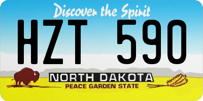 ND license plate HZT590