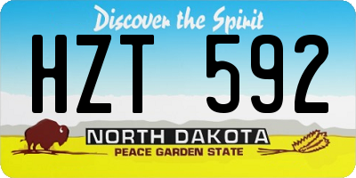 ND license plate HZT592