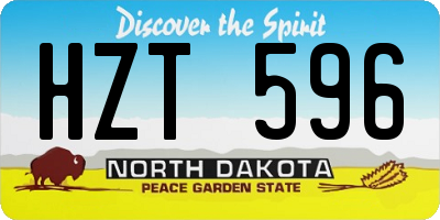 ND license plate HZT596