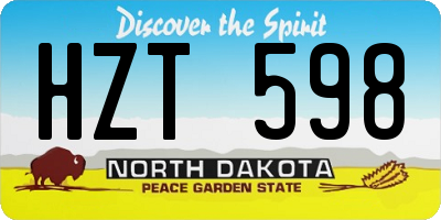 ND license plate HZT598