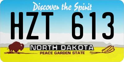 ND license plate HZT613