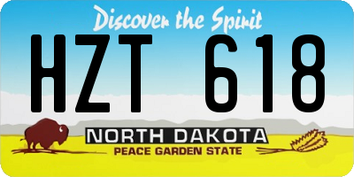 ND license plate HZT618