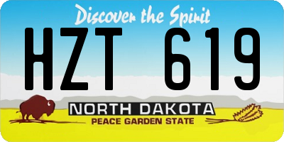 ND license plate HZT619
