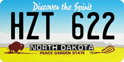 ND license plate HZT622