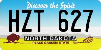 ND license plate HZT627