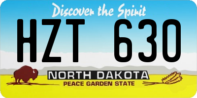 ND license plate HZT630