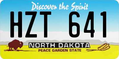 ND license plate HZT641