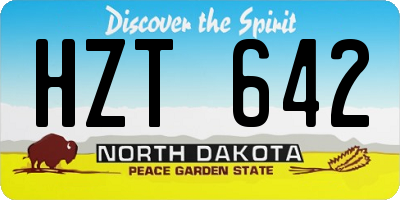 ND license plate HZT642