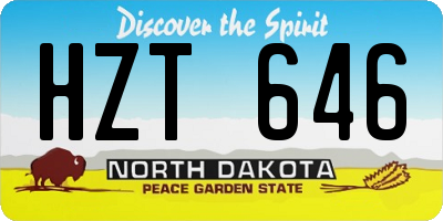 ND license plate HZT646