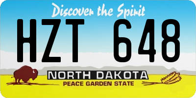 ND license plate HZT648