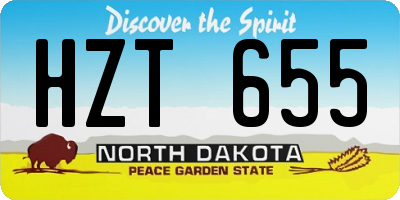 ND license plate HZT655