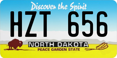ND license plate HZT656