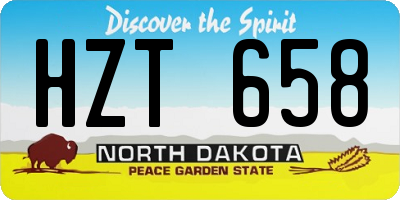 ND license plate HZT658