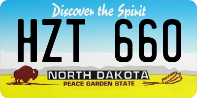 ND license plate HZT660